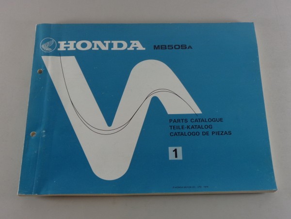 Teilekatalog / Parts Catalog Honda MB 50 S Stand 1979