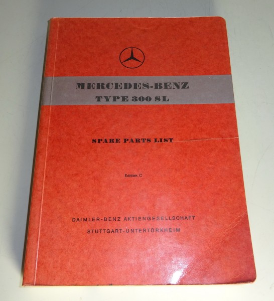 Spare Parts List Mercedes-Benz 300 SL Flügeltürer / Gullwing W198 Stand 05/1956