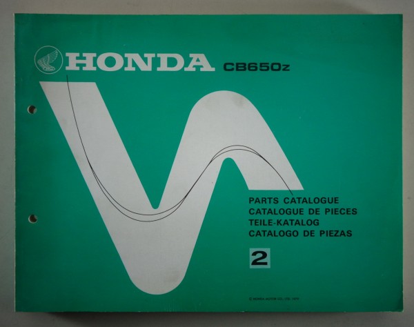 Teilekatalog / Parts List Honda CB 650 Stand 1979