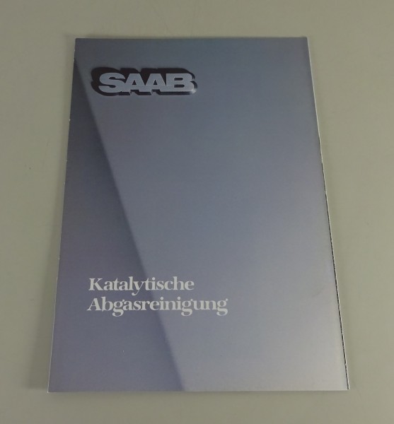 Prospekt / Faltprospekt Saab Katalytische Abgasreinigung Stand 1985