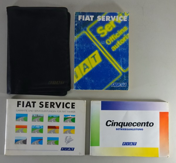 Bordmappe + Betriebsanleitung / Handbuch Fiat Cinquencento von 09/1996