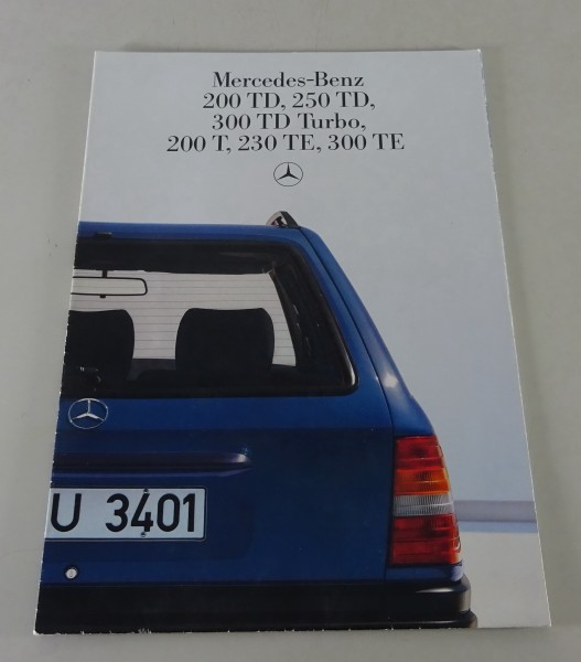 Brochure / Poster Mercedes-Benz S124 T-Modell MOPF 0 Benzin & Diesel from 1985