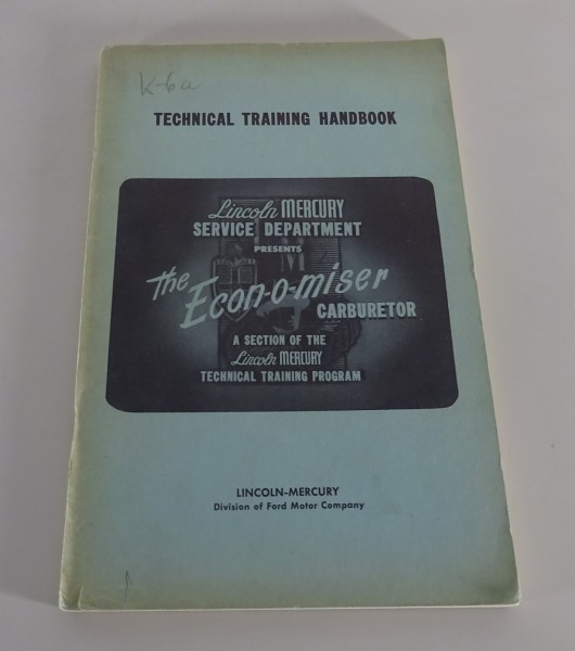 Handbook Lincoln + Mercury Vergaser Econ-O-Miser from 1949 / 1950