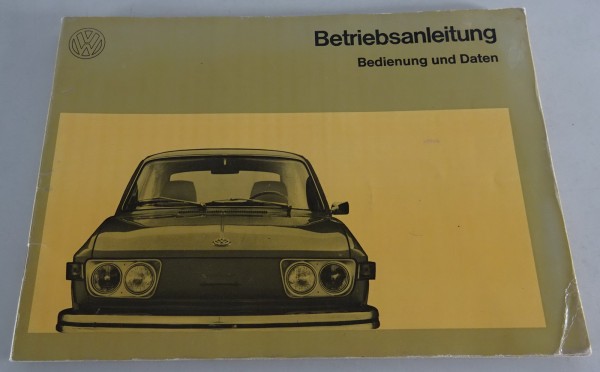 Betriebsanleitung / Handbuch VW 412 E Typ 4 Stand 08/1972