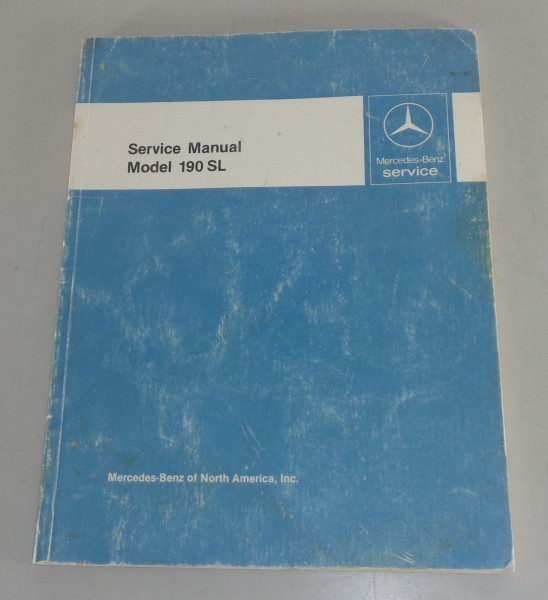 Workshop Manual Supplement Mercedes Benz R121 190 SL, Original printed 1984