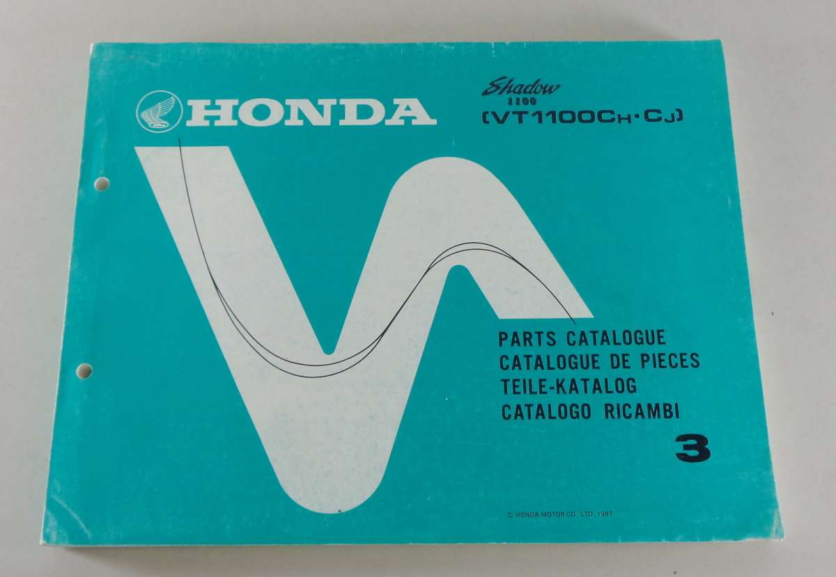 Teilekatalog / Parts Catalog Honda VT 1100 C Shadow von 1987 PKBuch