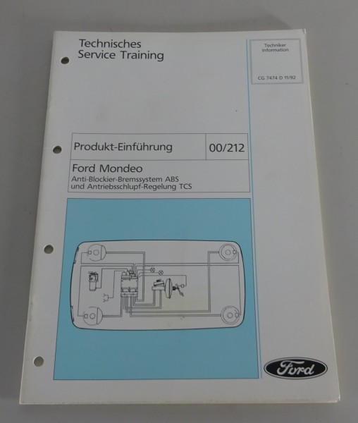 Technische Information Einführung Ford Mondeo '93 Antiblockiersystem ABS ASR TCS