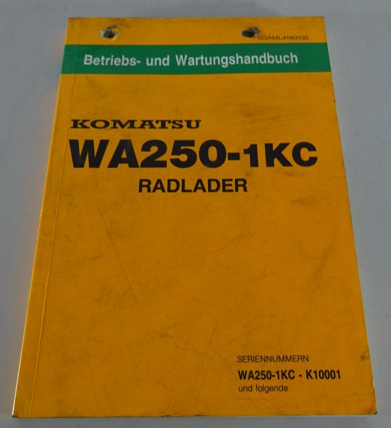 Betriebsanleitung / Wartungshandbuch Komatsu Radlader WA 250-1 KC Stand 07/1989