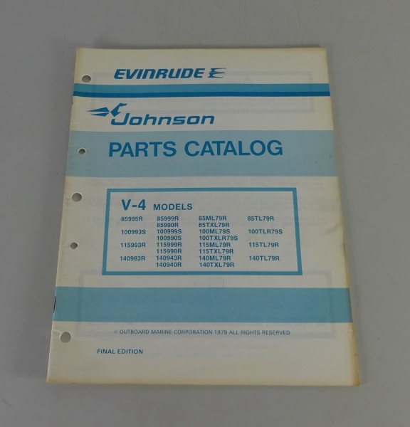 Teilekatalog OMC Johnson 85 / 100 / 115 / 140 PS Models Stand 1979