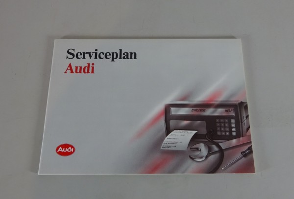 Scheckheft blanko Audi 80 B4, Coupé B3, Cabrio Typ 89, 100 C4, V8 Stand 07/1993