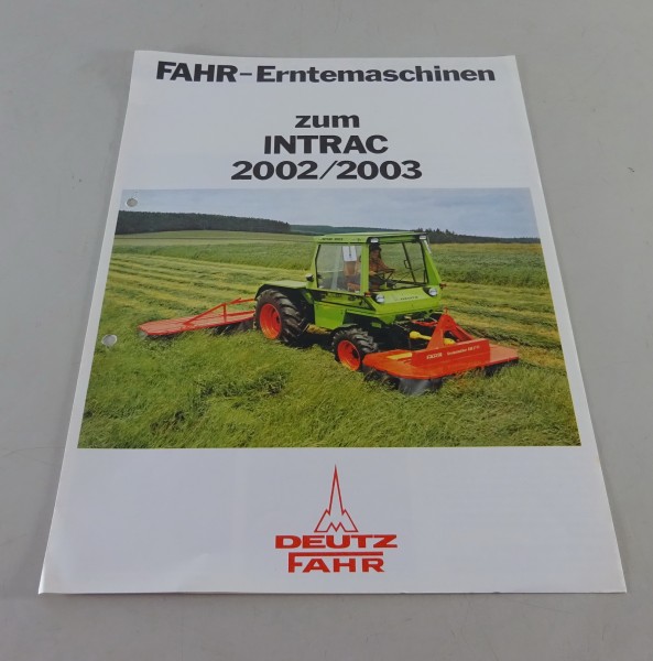 Prospekt Deutz-Fahr-Erntemaschinen zum Intrac 2002/2003 Stand 04/1974