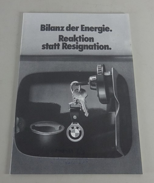Prospekt BMW | Bilanz der Energie. Reaktion statt Resignation. Stand 1979