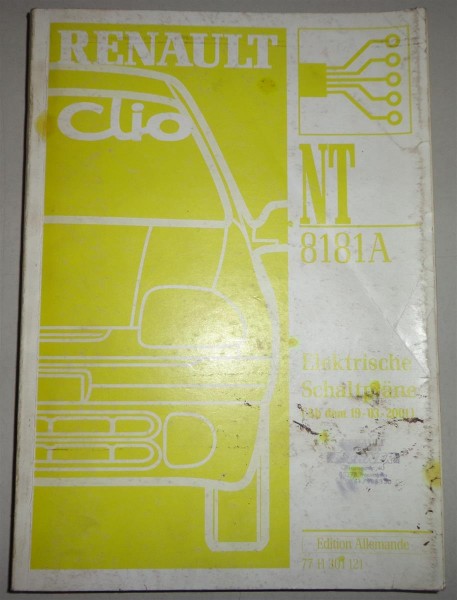 Werkstatthandbuch Elektrik / Elektrische Schaltpläne Renault Clio 03/2001