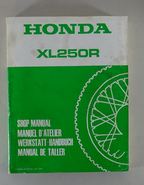 Werkstatthandbuch Honda XL 250 R Stand 1984