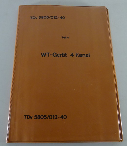 Betriebsanleitung TDv Telefunken WT 4-Kanal Telegrafie Endstellengerät 1971