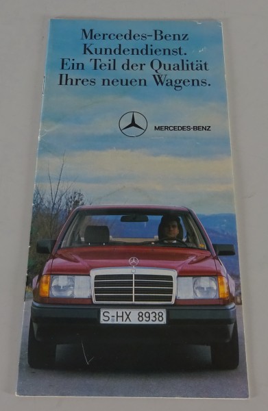 Prospekt / Broschüre Mercedes-Benz Kundendienst Stand 02/1986