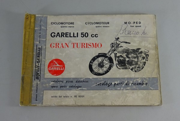 Teilekatalog Garelli 50 cc Gran Turismo Stand 1977 - mehrsprachig