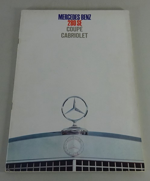 Prospekt / Broschüre Mercedes Benz 280 SE Cabrio + Coupé W111 - niederländisch