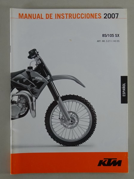 Manual de Instucciones KTM 85 SX / 105 SX - año 2007
