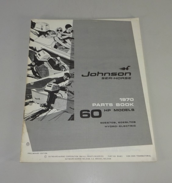 Teilekatalog OMC Johnson Outboards 60 PS Models von 1970