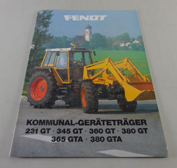 Prospekt/Broschüre Fendt Kommunal-Geräteträger 231 GT / 345 GT Stand 12/1986