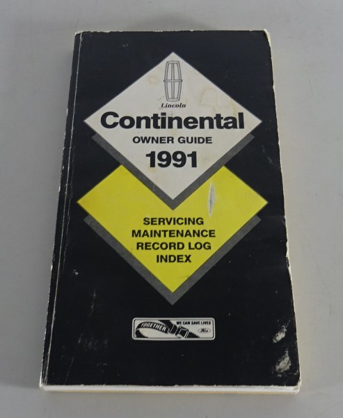 Owner´s Manual / Handbook Lincoln Continental Stand 1991