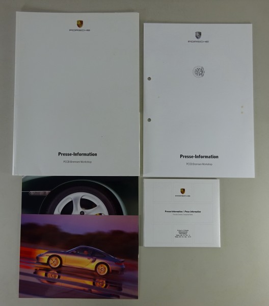 Pressemappe Porsche PCCB-Keramik-Bremsen in 911 Typ 996 Turbo Stand 2000