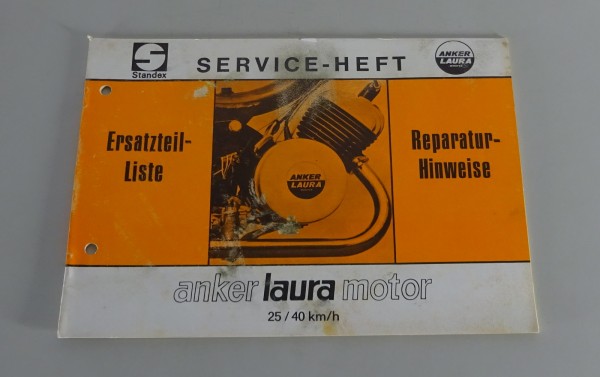 Betriebsanleitung + Ersatzteilliste Standex Mofa Anker Laura Motor ca. 1970