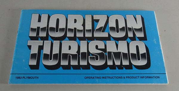 Owner´s Manual / Handbook Plymouth Horizon Turismo Stand 1983
