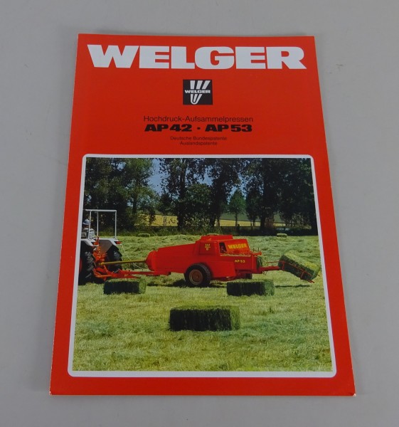 Prospekt / Broschüre Welger HD-Aufsammelpressen AP 42 / AP 53 Stand 08/1983