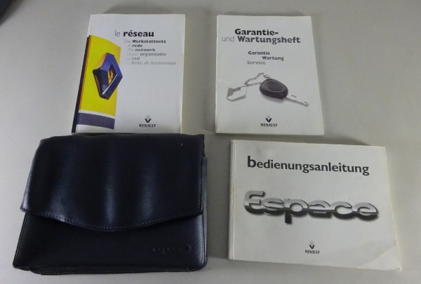 Bordmappe mit Betriebsanleitung Renault Espace III Typ JE Stand 1998