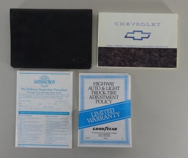 Owner´s Manual + Wallet / Handbook Chevrolet Corsica / Beretta Stand 1994