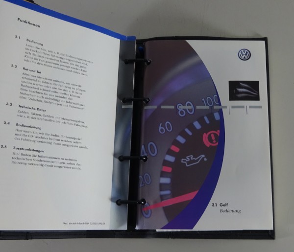 Bordmappe + Betriebsanleitung VW Golf IV / 4 + Variant von 05/2002