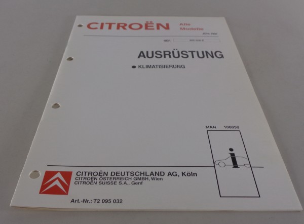 Werkstatthandbuch Citroen Ausrüstung Klimatisierung Stand 06/1997