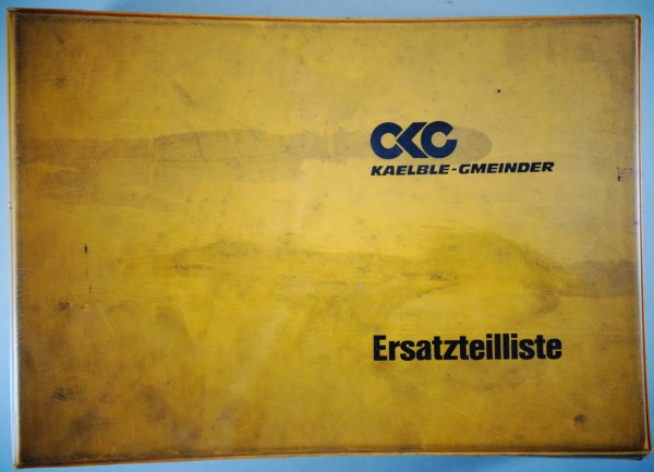 Teilekatalog + Schaltpläne / spare parts list Kaelble Radlader SL 25 C