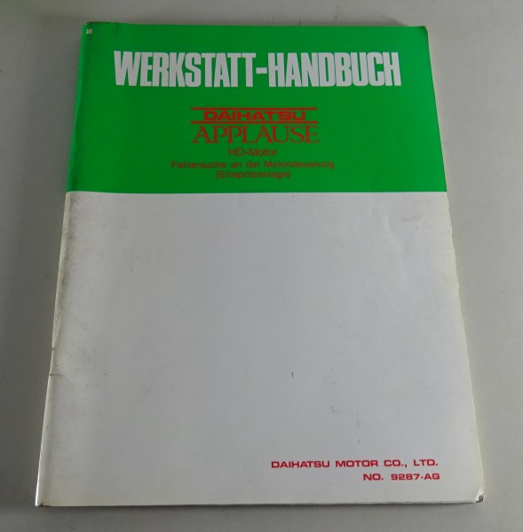 Werkstatthandbuch für Daihatsu Applause HD-Motor Stand 11/1989