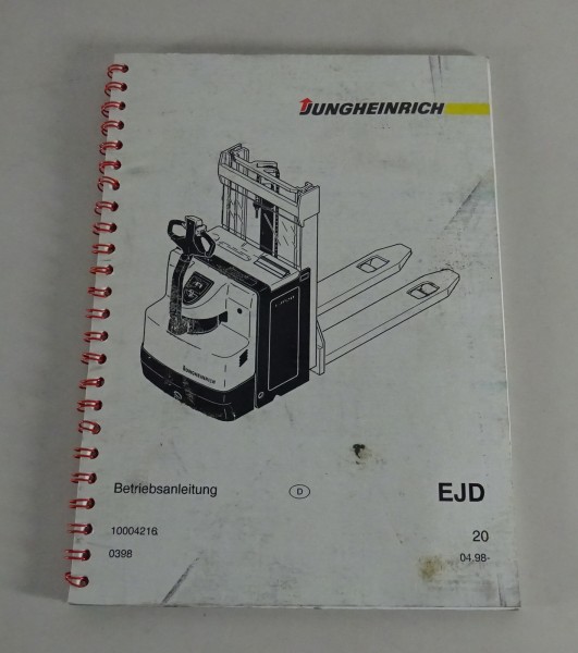 Betriebsanleitung Jungheinrich Elektrogabelstapler EJD Stand 04/1998