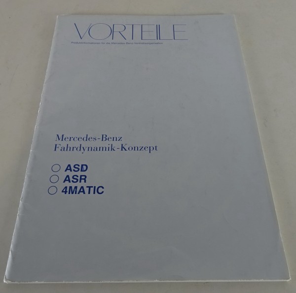 Produktinformationen "Vorteile" Mercedes-Benz E- Klasse W124 Stand 07/1986