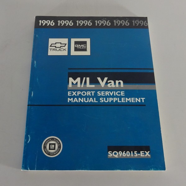 Workshop Manual Supplement Chevrolet Van Express / GMC Van Savana from 1996