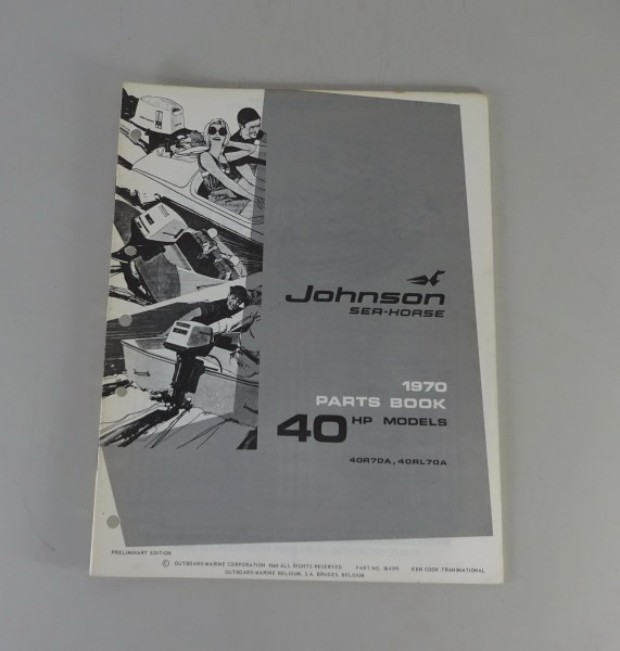 Teilekatalog OMC Johnson Outboards / Außenborder 40 PS Models Stand 1969