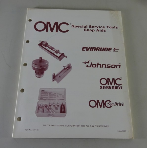 Spezialwerkzeug Katalog OMC Bootsmotoren Servicewerkzeuge Modelljahr 1983