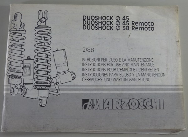 Betriebsanleitung / Wartungsanleitung Marzocchi Duoshock 45 / Remoto / 38 Remoto