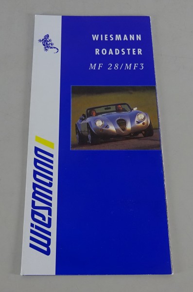 Faltprospekt / Broschüre Wiesmann Roadster MF 28 / MF 3 Stand 1993