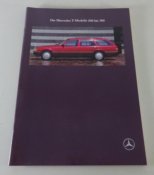 Prospekt Mercedes-Benz S124 T-Modell 300 TE-24 + Sportline + Diesel von 10/1989