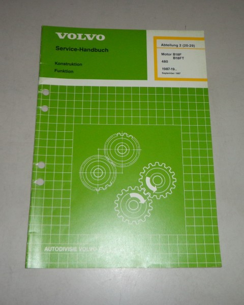 Werkstatthandbuch Konstruktion / Funktion Volvo 480 Motor B18F / B18FT - ab 1987
