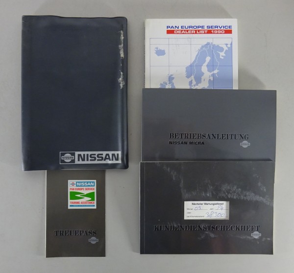 Bordmappe + Betriebsanleitung Nissan Micra K 10 von 1990