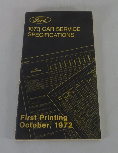 Tabellenbuch Ford Mustang / Lincoln Continental / Mercury Comet etc. Mj. 1973