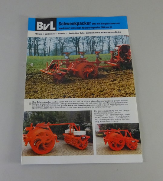 Prospekt / Broschüre BvL Schwenkpacker