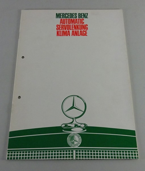 Prospekt Mercedes Automatic, Servolenkung, Klimaanlage in W114, W115 Stand 1969