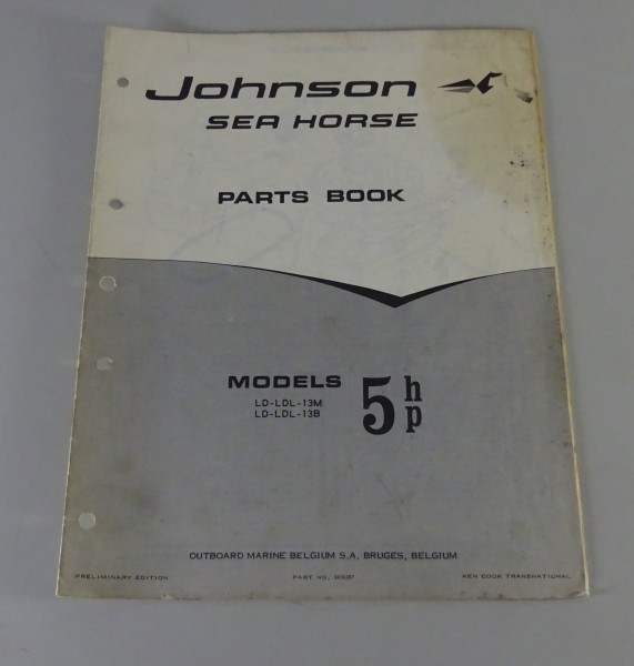 Teilekatalog OMC Johnson Outboards / Außenborder 5 PS Models Stand 1968